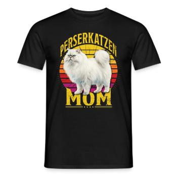 Katzenmama PERSERKATZEN MOM Persian Cat Mama - Männer T-Shirt - Schwarz - Vorne - AI Model Male 178 light (178cm)