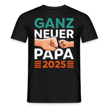 Bald Papa GANZ NEUER PAPA 2025 Erster Vatertag - Männer T-Shirt - Schwarz - Vorne - AI Model Male 178 light (178cm)