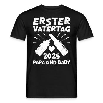 First Father's Day Soon Dad 1st Father's Day Future - Men's T-Shirt - black - Front - AI Model Male 178 light (178cm)