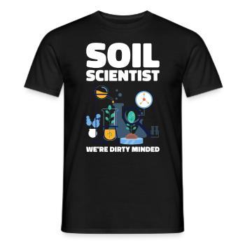 Soil Scientist Agricultural Scientist - Men's T-Shirt - black - Front - AI Model Male 178 light (178cm)