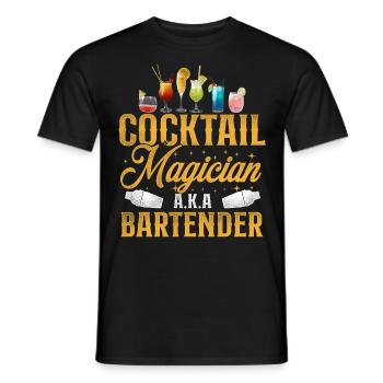 Bartender Mixologist Cocktail - Männer T-Shirt - Schwarz - Vorne - AI Model Male 178 light (178cm)