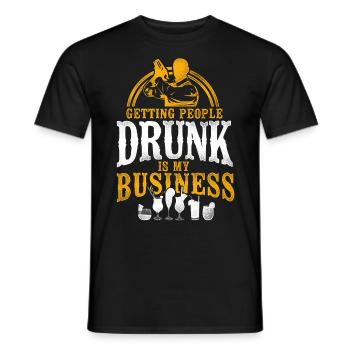 Barman Mixologue Obtenir - T-shirt homme - noir - Devant - AI Model Male 178 light (178cm)