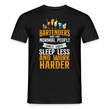 Bartender Mixologist Bartenders - Männer T-Shirt - Schwarz - Vorne - AI Model Male 178 light (178cm)