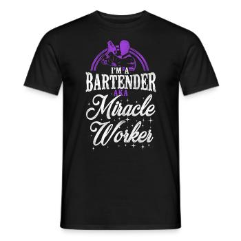 Bartender Mixologist Bartender - Männer T-Shirt - Schwarz - Vorne - AI Model Male 178 light (178cm)
