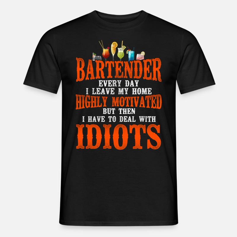 Bartender Mixologist Bartender - Männer T-Shirt - Schwarz