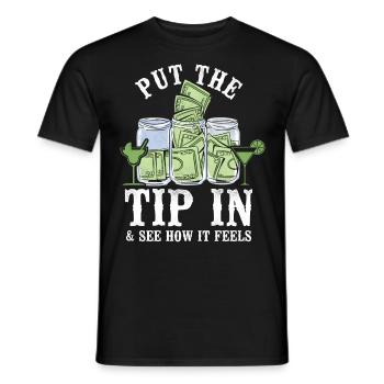 Barman Mixologue Put The Tip - T-shirt homme - noir - Devant - AI Model Male 178 light (178cm)