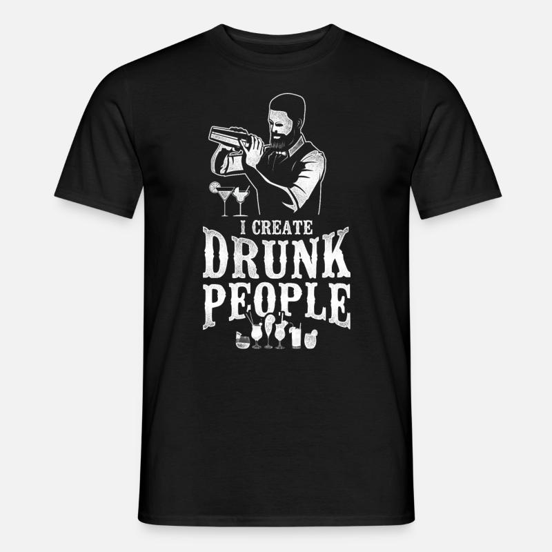 Bartender Mixologist I Create - Männer T-Shirt - Schwarz