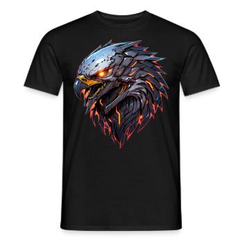 Adler, Adlerkopf - Männer T-Shirt - Schwarz - Vorne - AI Model Male 178 light (178cm)