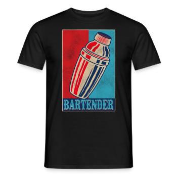 Barman Mixologue Rétro Vintage - T-shirt homme - noir - Devant - AI Model Male 178 light (178cm)