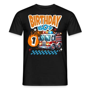 1er anniversaire des pompiers - T-shirt homme - noir - Devant - AI Model Male 178 light (178cm)