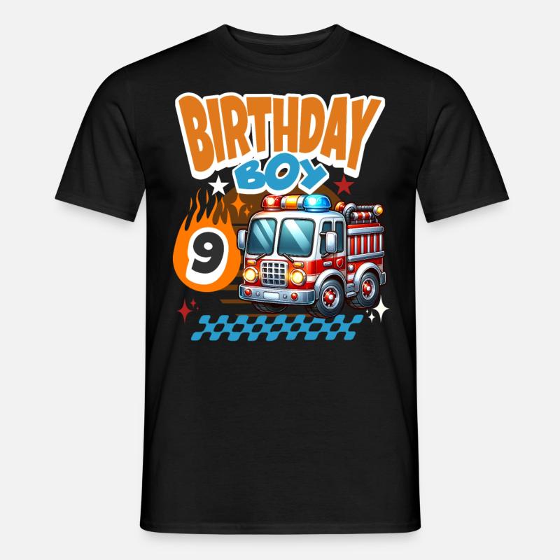 9th Birthday Fire Brigade - Men’s T-shirt - black