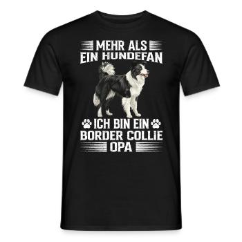 Hunde Opa MEHR ALS EIN HUNDEFAN BORDER COLLIE OPA - Männer T-Shirt - Schwarz - Vorne - AI Model Male 178 light (178cm)