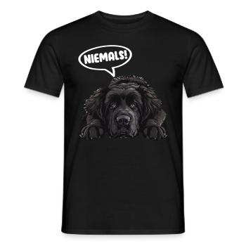 Newfoundland Funny NEVER! Newfie Stur - Men's T-Shirt - black - Front - AI Model Male 178 light (178cm)