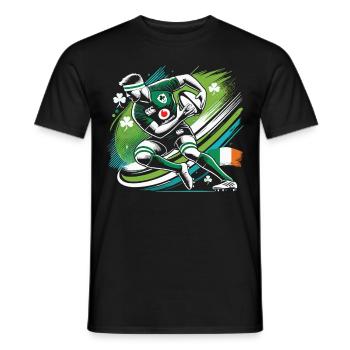 Rugby Irland Fan - Männer T-Shirt - Schwarz - Vorne - AI Model Male 178 light (178cm)