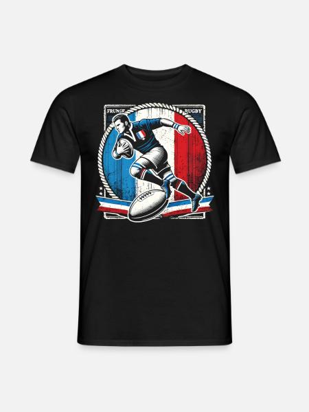 Maillot de la France Rugby - T-shirt homme - noir