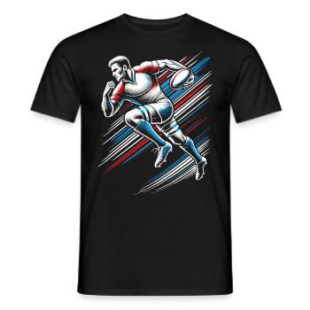 Rugby Fan Shirt - Männer T-Shirt - Schwarz - Vorne - AI Model Male 178 light (178cm)