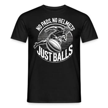 Rugby Saying Shirt - Men's T-Shirt - black - Front - AI Model Male 178 light (178cm)