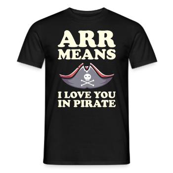 Pirate Skull Buccaneer Pirate Ship - Men's T-Shirt - black - Front - AI Model Male 178 light (178cm)