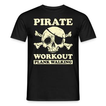 Pirate Skull Buccaneer Pirate Ship - Men's T-Shirt - black - Front - AI Model Male 178 light (178cm)