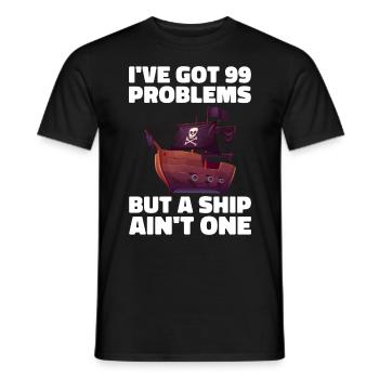 Pirate Skull Buccaneer Pirate Ship - Men's T-Shirt - black - Front - AI Model Male 178 light (178cm)