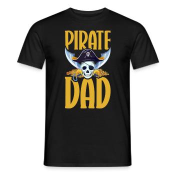 Pirate Skull Buccaneer Pirate Ship - Men's T-Shirt - black - Front - AI Model Male 178 light (178cm)