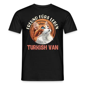 TYRKISK VAREVOGNSVEN FOR LIVET Katteejer - Mænd T-shirt - sort - Foran - AI Model Male 178 light (178cm)
