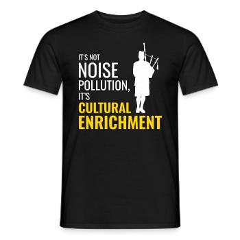 Instrument de joueur de cornemuse Musique écossaise - T-shirt homme - noir - Devant - AI Model Male 178 light (178cm)