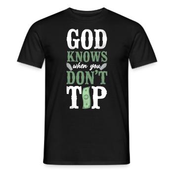 Bartender Mixologist God Knows - Männer T-Shirt - Schwarz - Vorne - AI Model Male 178 light (178cm)
