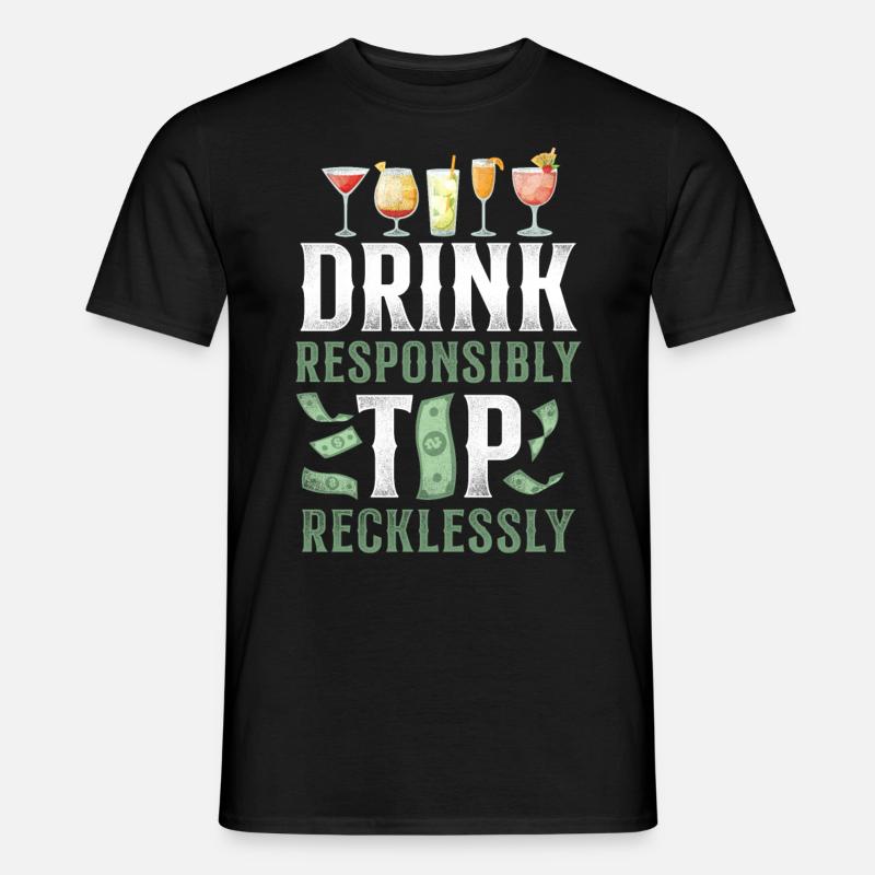 Bartender Mixologist Drink - Männer T-Shirt - Schwarz