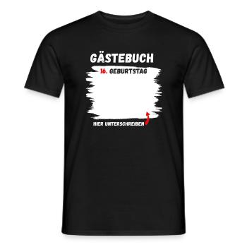 16. Geburtstag Mann Frau 16 Jahre Deko Lustig - Männer T-Shirt - Schwarz - Vorne - AI Model Male 178 light (178cm)