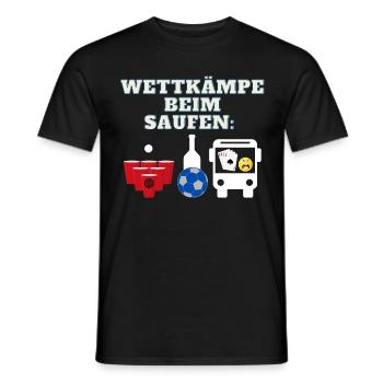Wettkampf Saufen - Männer T-Shirt - Schwarz - Vorne - AI Model Male 178 light (178cm)