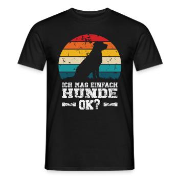 I like dogs - Men's T-Shirt - black - Front - AI Model Male 178 light (178cm)