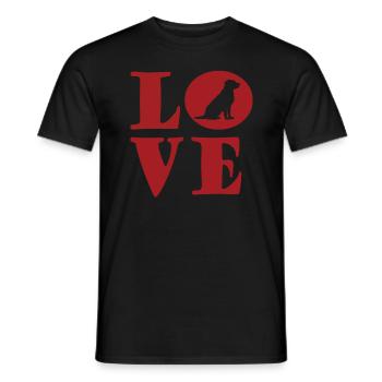 J’adore les chiens - T-shirt homme - noir - Devant - AI Model Male 178 light (178cm)