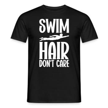 Swimming Water Sports Pool Swimming Swimmers - Men's T-Shirt - black - Front - AI Model Male 178 light (178cm)