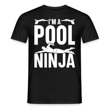 Swimming Water Sports Pool Swimming Swimmers - Men's T-Shirt - black - Front - AI Model Male 178 light (178cm)
