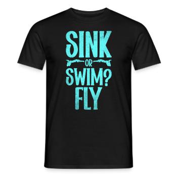 Swimming Water Sports Pool Swimming Swimmers - Men's T-Shirt - black - Front - AI Model Male 178 light (178cm)