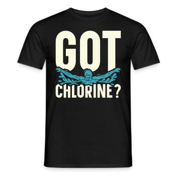 Swimming Water Sports Pool Swimming Swimmers - Men's T-Shirt - black - Front - AI Model Male 178 light (178cm)