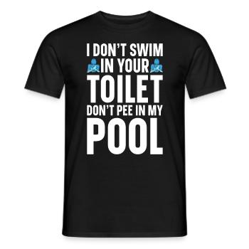 Swimming Water Sports Pool Swimming Swimmers - Men's T-Shirt - black - Front - AI Model Male 178 light (178cm)