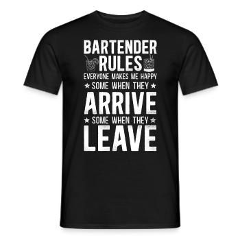 Bartender Mixologist Bartender - Men's T-Shirt - black - Front - AI Model Male 178 light (178cm)