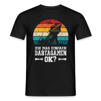 I like bearded dragons - Men's T-Shirt - black - Front - AI Model Male 178 light (178cm)