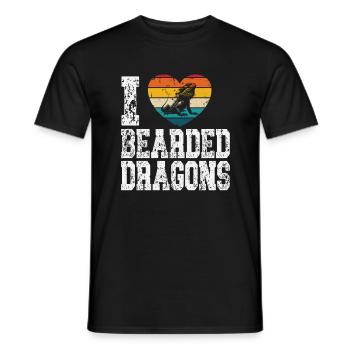 i love bearded dragons - Men's T-Shirt - black - Front - AI Model Male 178 light (178cm)