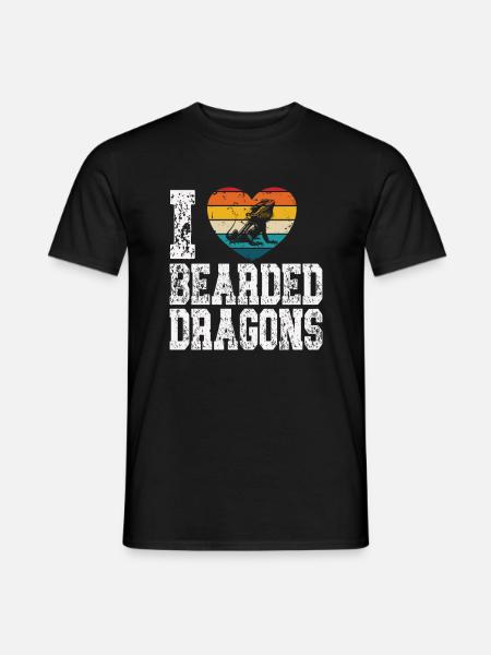 i love bearded dragons - Men's T-Shirt - black