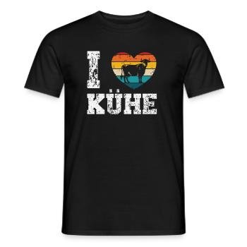I like cows - Men's T-Shirt - black - Front - AI Model Male 178 light (178cm)