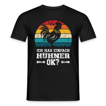 I like chickens - Men's T-Shirt - black - Front - AI Model Male 178 light (178cm)