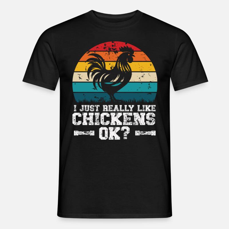 I like chickens - Men's T-shirt - black