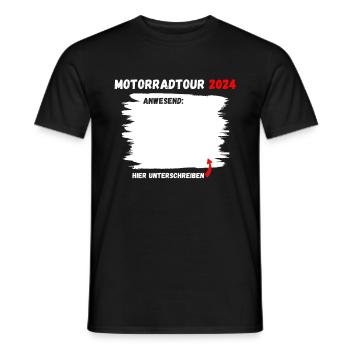 Bike Motorrad Biker Tour 2024 lustige Geschenkidee - Männer T-Shirt - Schwarz - Vorne - AI Model Male 178 light (178cm)