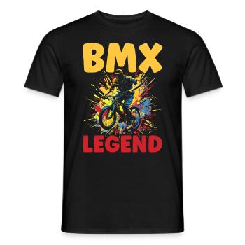 BMX Freestyle Biker Bike Fahrrad BMX Fahrer - Männer T-Shirt - Schwarz - Vorne - AI Model Male 178 light (178cm)