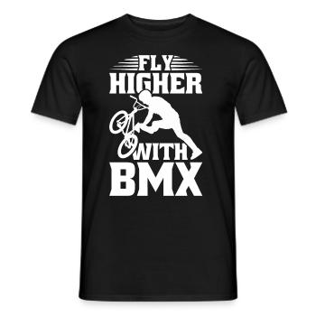 BMX Freestyle Biker Bike Fahrrad BMX Fahrer - Männer T-Shirt - Schwarz - Vorne - AI Model Male 178 light (178cm)