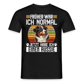 Berger australien AUTREFOIS NORMAL MAINTENANT AUSTRALIEN - T-shirt homme - noir - Devant - AI Model Male 178 light (178cm)