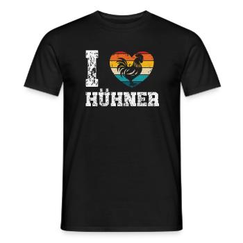I like chickens - Men's T-Shirt - black - Front - AI Model Male 178 light (178cm)